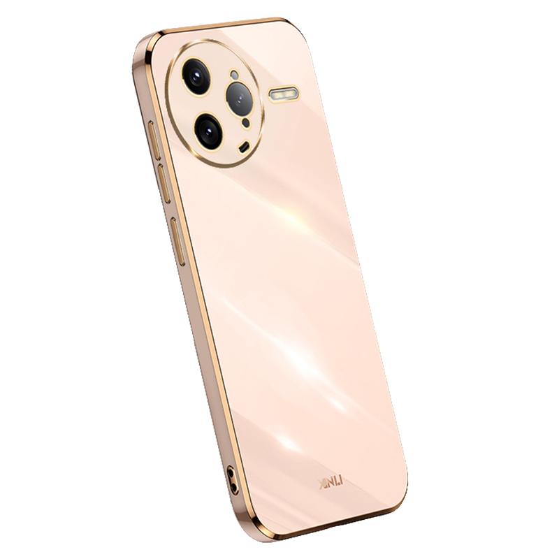 

XINLI Чехол для Xiaomi Poco F7 Ultra 5G/Redmi K80 Pro 5G, ТПУ чехол для телефона с гальванической рамкой Pink