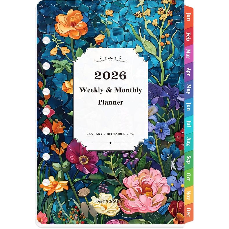 2026 Planner Refills - 7-Hole Punched Planner Refills 2026 with Colorful Tabs, JAN 2026 - DEC 2026, 5.5  x 8.5 , A5 Planner erts, 2026 Weekly and