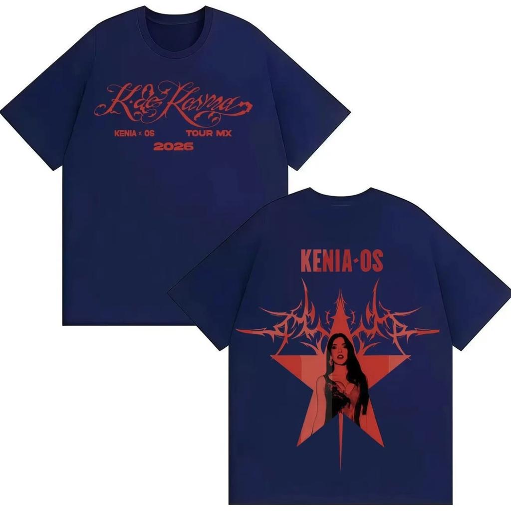 Singer Kenia Os 2026 New Album Merch Tshrits Men Women Hip Hop Tee Fans Casual Fashion Comfort Gothic Clothes Streetwear