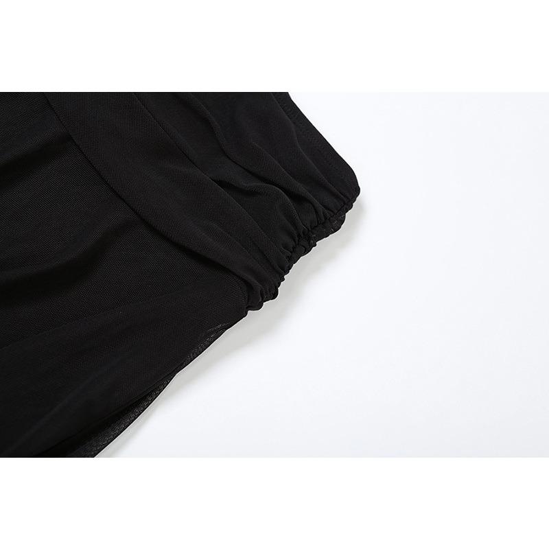 Summer Women's Solid Color Slim-fit Street Fashion High-waisted Gauze A-line Skirt