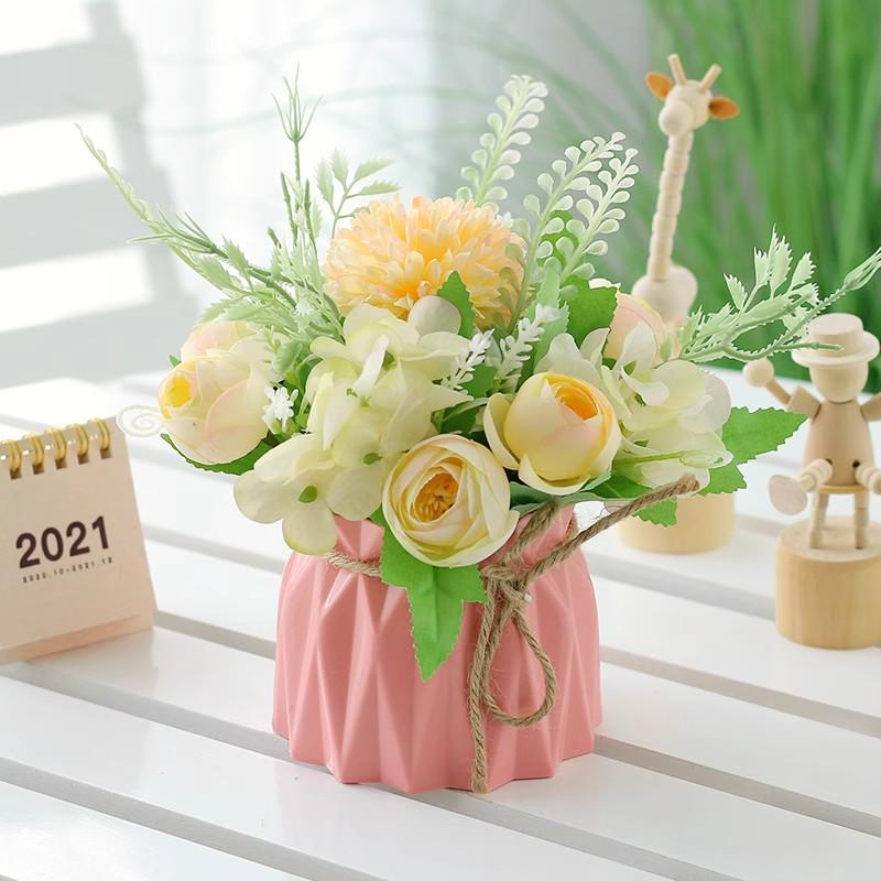 Indoor Artificial Flower Bouquet Decor for Office or Living Room