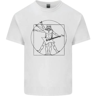 Old Rocker Vitruvian Guitarist Funny Guitar Kids T-Shirt Childrens