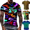 Fun Dizziness Hypnosis 3D Printing T-shirt Summer Fashion Creation Round Neck Clothing Men's Hip-hop Personality Short Sleeved Tops