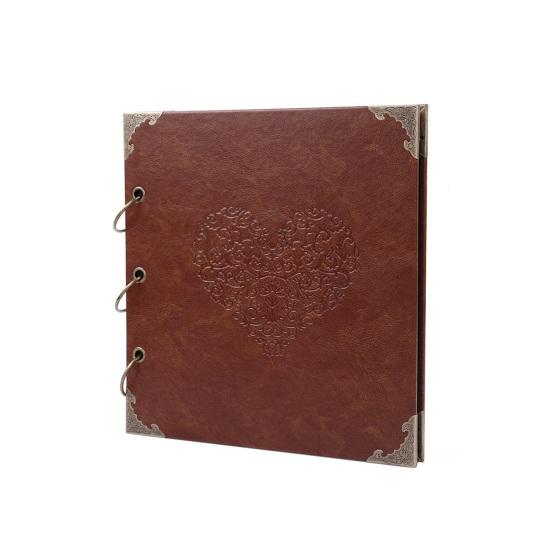 DIY Scrapbook Album Faux Leather Black Card Photo B