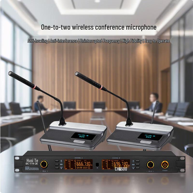 Wireless Dual Gooseneck Conference Microphone System (CN version)