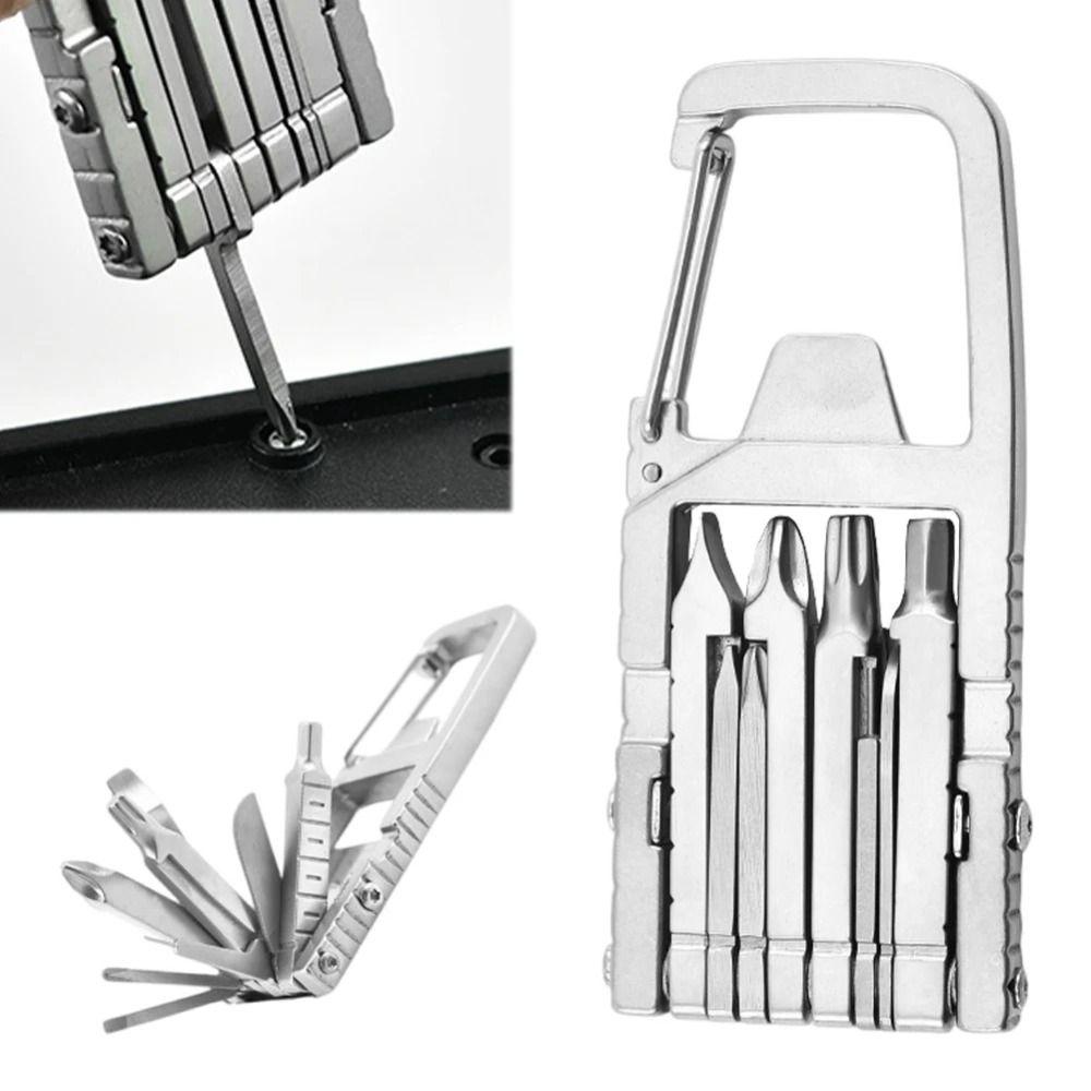 Wrench 10 In 1 Keychain Multitool Bottle Opener Mini Multitool  Portable Outdoor