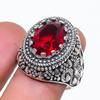 Natural Mozambique Garnet Gemstone 925 Sterling Silver Jewelry Ring Size 8 AR-16847