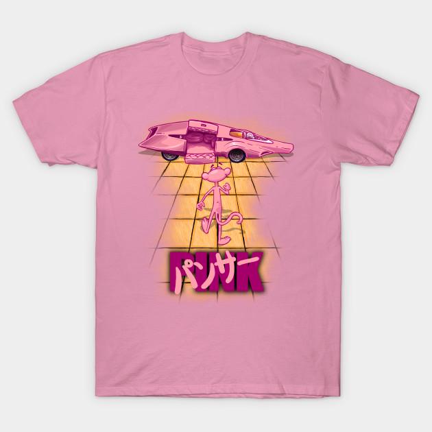 T-Shirt Damen Pinkira Panther Harajuku Print Kawaii T-Shirt Sommer Kurzarm Damen T-Shirt Top Tee