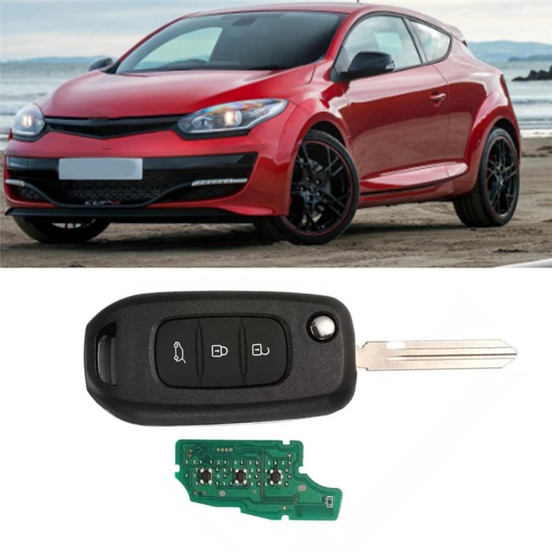 PCF7961M 4A Chip 433Mhz Folding 3 Button Remote Control Key NSN14 Key Blade For Car For Renault Megane 3
