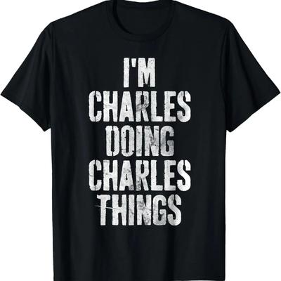 Camiseta Personalizada 'Soy Charles Haciendo Cosas de Charles' con Nombre