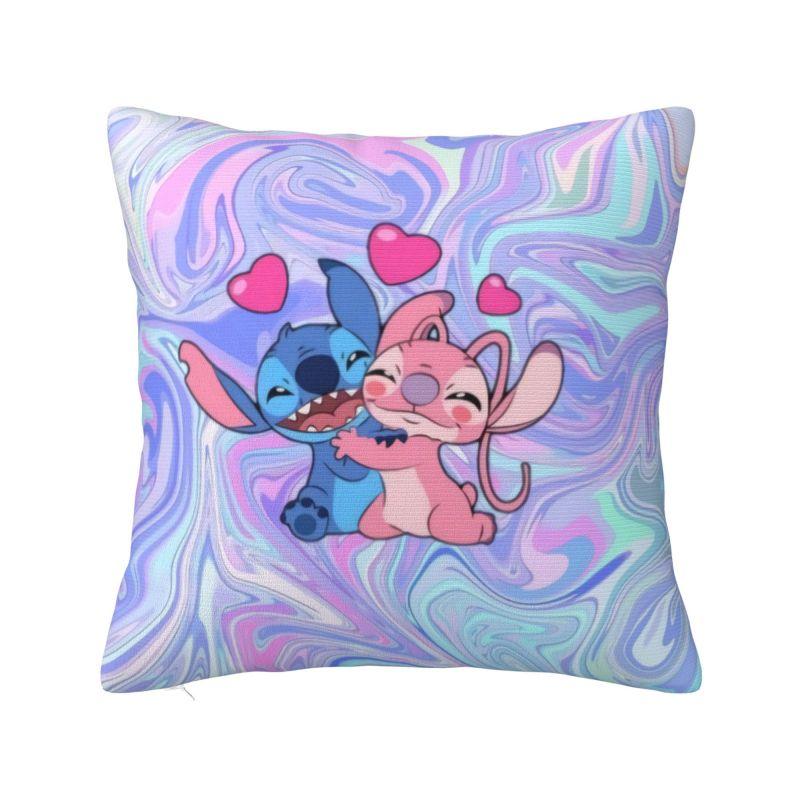 

Custom Stitch Angel Heart Love Anime Pillow Case Cushion Cover Decoration Salon Square Pillowcase 18x18Inch