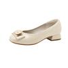 Autumn leather fashion shoes women's low-heeled slip-on casual shoes women's one-pedal Mary Jane women's shoes