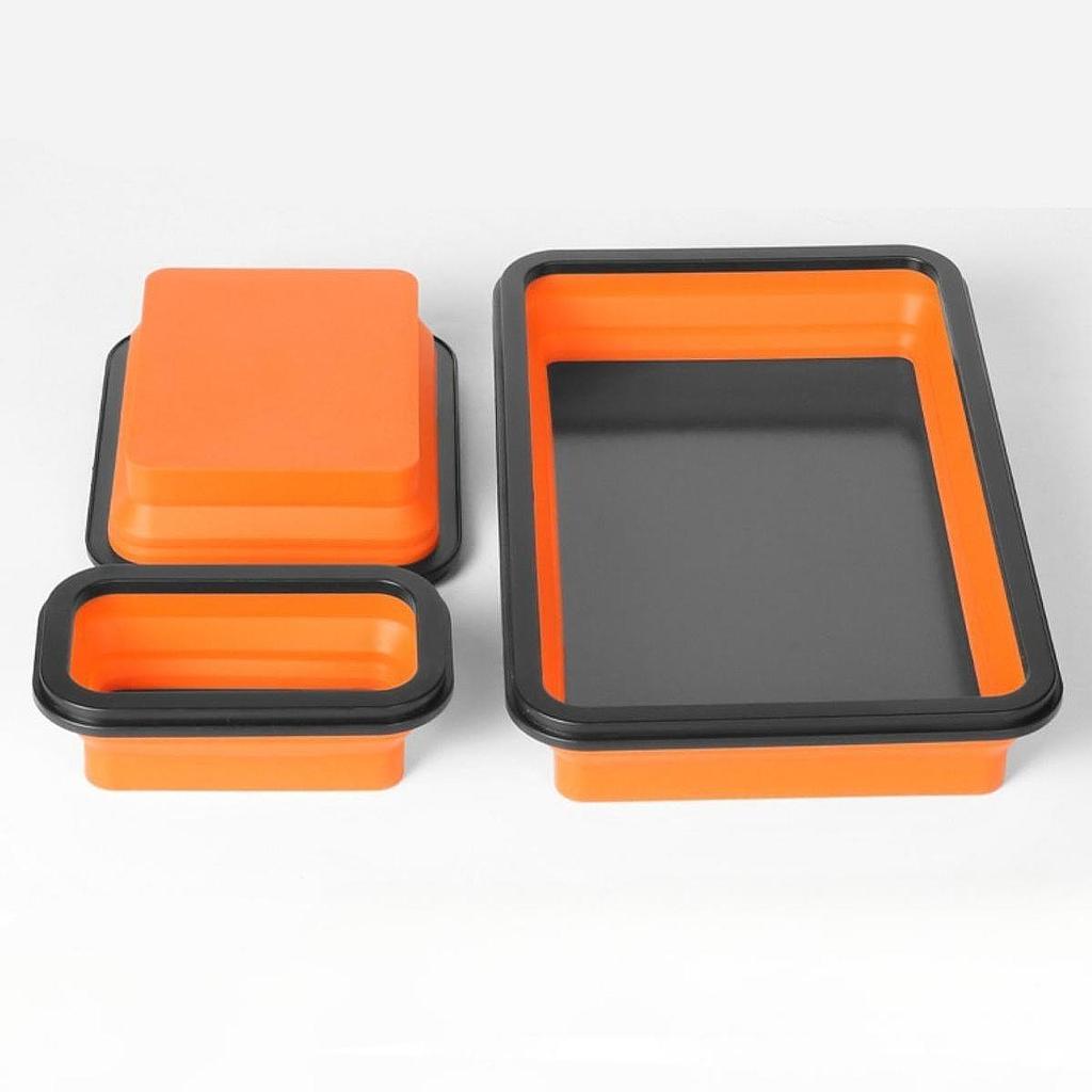 Foldable Magnetic Parts Tray Flexible Practical Multipurpose Silicone Magnetic Tool Tray for Nuts Small Metal Parts Screws Bolts