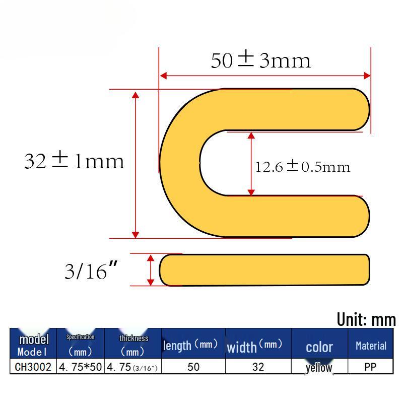 U-Shaped Plastic Flat Washer for Door and Window Installation - Horseshoe Home Decoration Tool, Australia