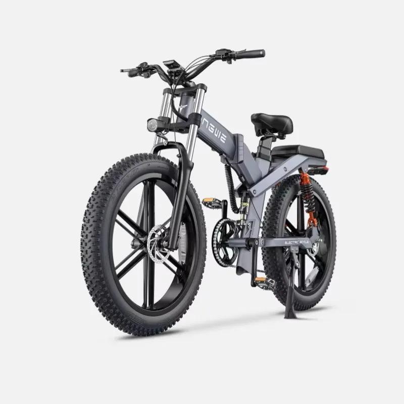 ENGWE X26 E-Bike Brushless Motor 48V29.2AH Dual Battery Triple Suspension Electric Bicycle 26-Inch Fat Tire Motion Electric Bike