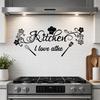 Buchstaben Kochmützen Design Fensteraufkleber, Wasserdicht Feuchtigkeitsbeständig Ölbeständig Glasaufkleber für Wohnzimmer Schlafzimmer Eingangsbereich Heimdekoration