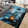 Mermaid enclosed magical aquatic lighthouse carpet Yoga living room room decor children's crawling mat doormat area rug