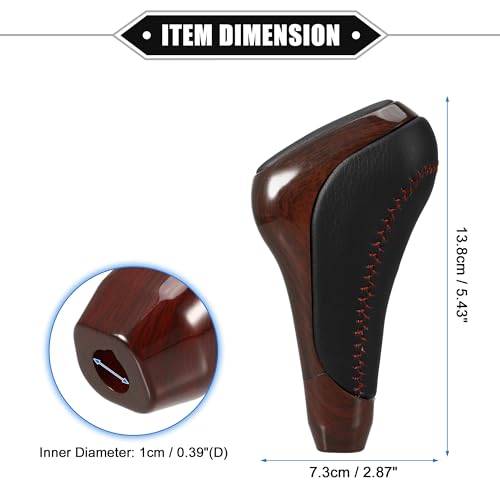 VekAuto Automatic Gear Shift Knob for Toyota 4Runner 2012-2021 Made of Durable Faux Leather Plastic in Black, Brown and Mahogany Pattern