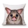 Australian Animals Wombat Kangaroo Possum Kookaburra Birds Koala Poster Cushion Cover Decorative Pillow Case