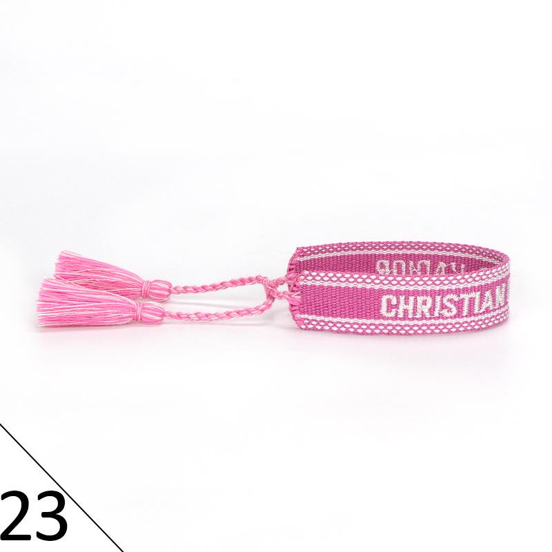 Handmade Embroidered Friendship Bracelet with Tassels for Women