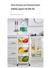 Movable Kitchen Storage Rack for Vegetables, Fruits, Spices, and Jars