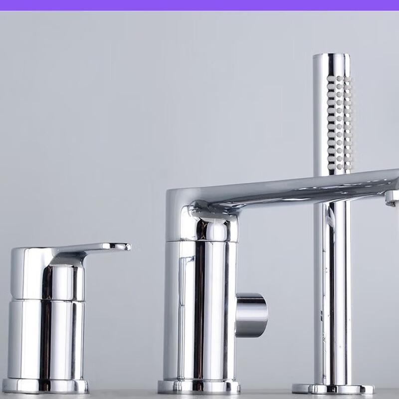 TLXT Round Deck-Mounted Bathtub Faucet Set