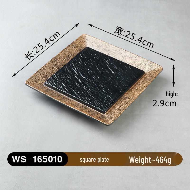 Melamine Imitation Porcelain Hot Pot & BBQ Plate with Handle