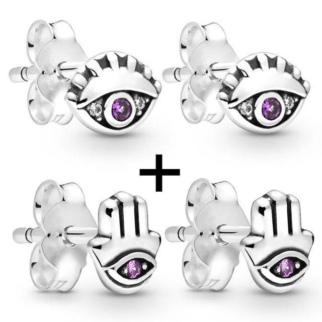 2 Paare/los Silber Überzogene Kristall Stern & Mond Blume Stud Ohrringe Für Frauen Frau Kubikzircon Weiblichen Ohrringe Bijoux Hochzeit geschenk