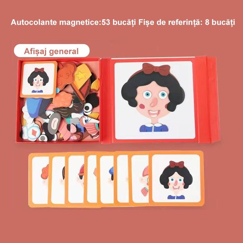WANDAVICTA® Magnetisches Puzzle mit Charakteren, 53 Teile, Aufbewahrungsbox, Lernspielzeug für Kinder ab 3 Jahren