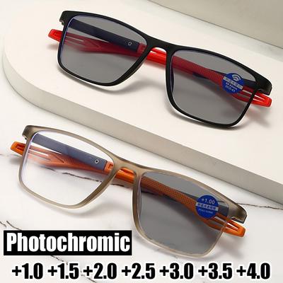 Photochrome Presbyopie-Sonnenbrille für Frauen und Männer, trendige, blaulichtblockierende Fernsichtbrille, TR90, verschreibungspflichtige Lesebrille