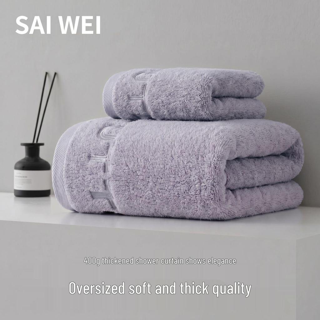 Serviette de bain premium 100% coton: Épais, Doux, Absorbant, Antibactérien, Brodé pour Usage Domestique et Hôtelier