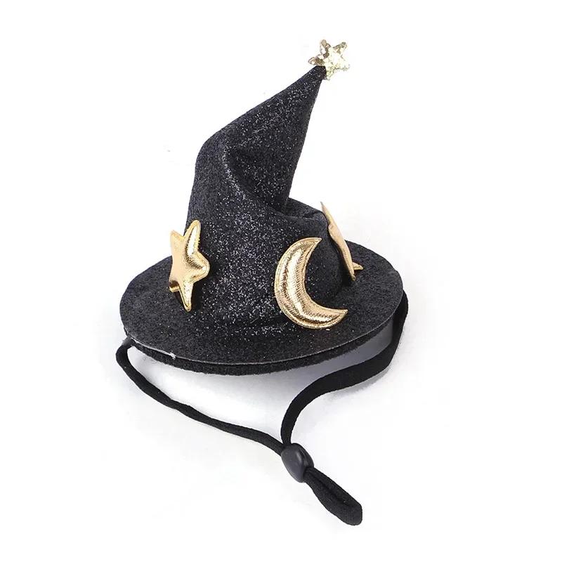 Mini Witch Hat for Small Animals Adjustable Pet Headgear Hamster Rat Hats Halloween Cosplay Clothing Guinea Pigs Assessories