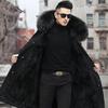 New fur integrated large size pie overcome men's medium and long fur jacket winter hooded