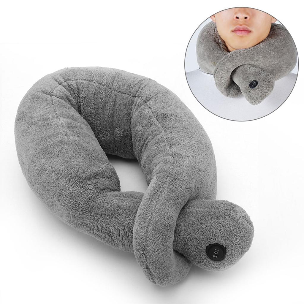 Vibrating Massaging Neck Pillow Massage Therapy Cushion Relax Muscles Relieve Stress