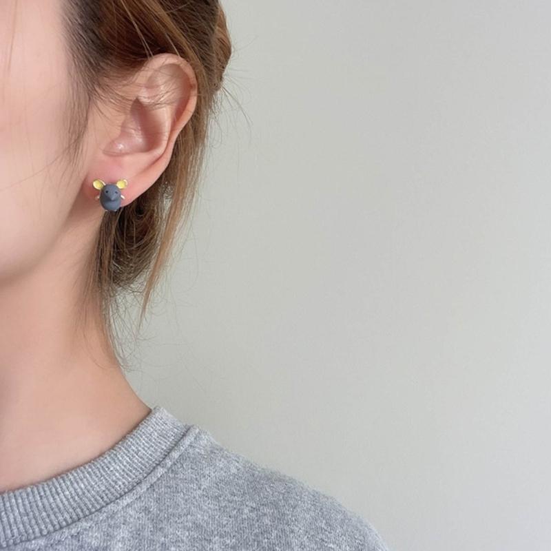 Brincos de Rato Chamativos Brincos de Rato e Queijo Únicos Joias Chamativas para Festa Uso Diário Clipe de Orelha Brinco