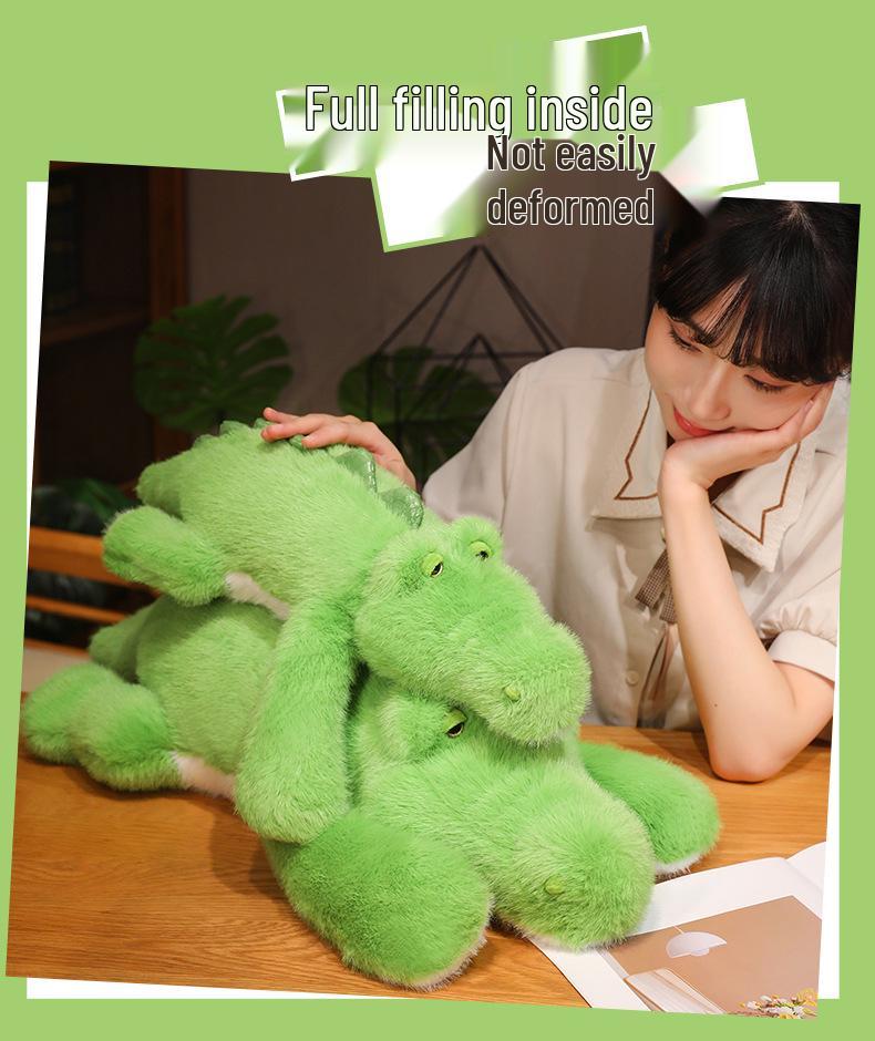 Cute Crocodile Plush Sleep Pillow for Girls - Adorable Sleeping Companion and Gift