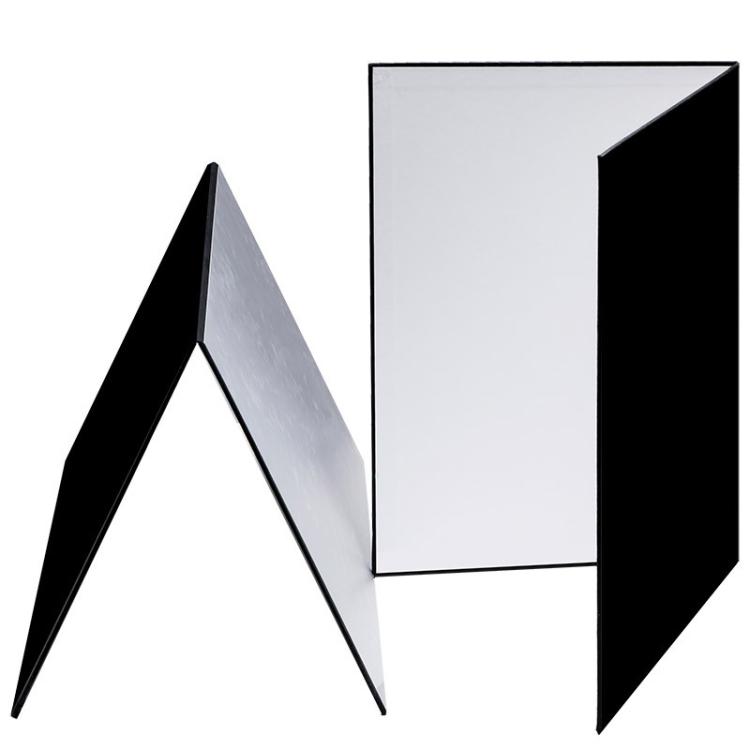

3-in-1 Reflective Board A3 Cardboard Folding Light Diffuser Board (White + Black + Gold) 3-in-1 A3 Cardboard Silver