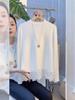 This Year's Popular Korean-Style Lace Splicing Thermal T-Shirt for Women: White Inner Layer Base Shirt Niche Top