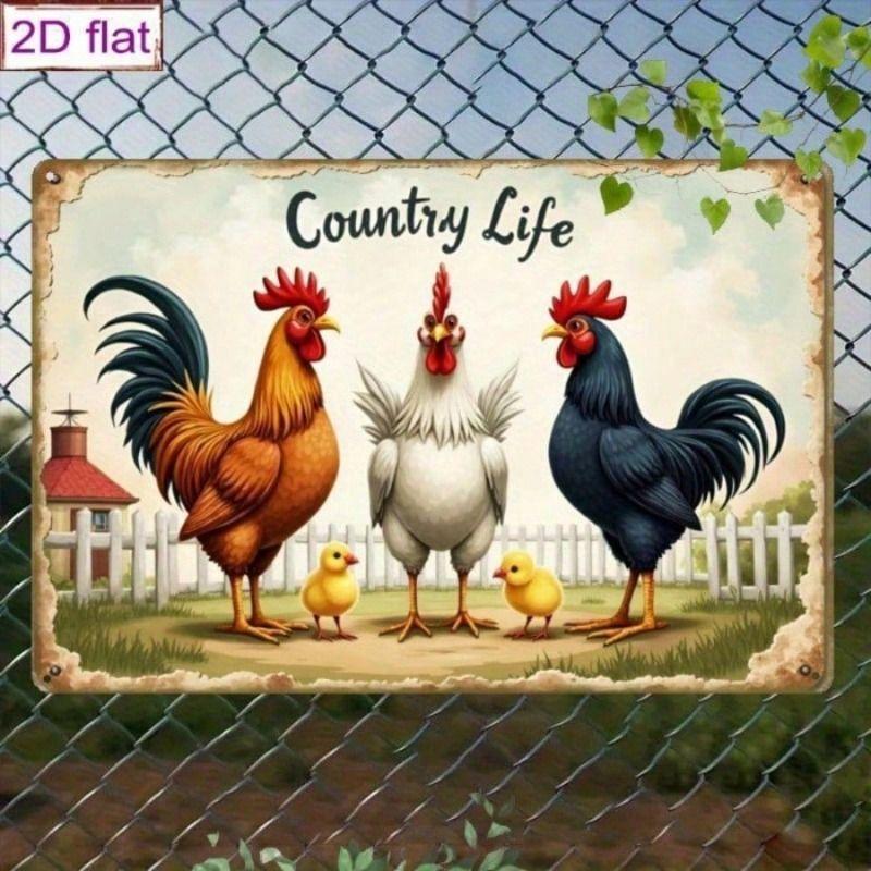 Vintage Metalen Blik Wandposter Bord 20x30cm