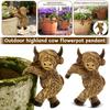 New Spring Cow Hanging Decor, Home & Garden Outdoor Ornament, Cattle Planter Hanging Pendant