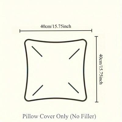 1pc Pillowcase, Solid Color Pillowcase, Home Sofa Cushion Cover, Unfilled Pillowcase