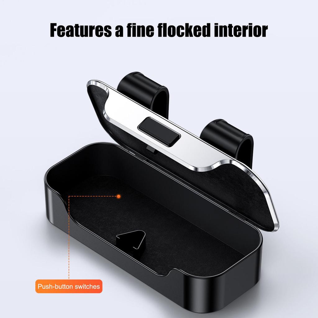 Glasses Holder for Car Anti-Drop Auto Eyeglasses Organizer Vehicle Sunglasses Holders Case for Truck Sedan Van Automotive Road
