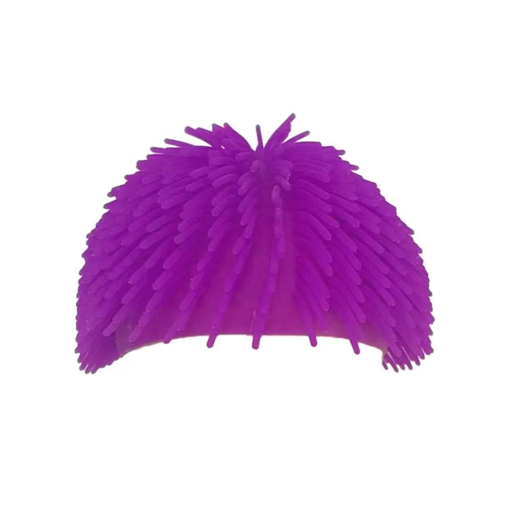 

Portable Spiky Ball Prank Hat Soft Colorful Headgear Creative Spikey Wig Cap Prank Prop фиолетовый