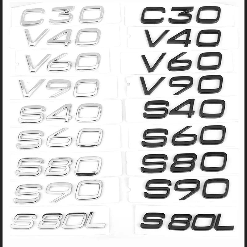 3D Car Sticker XC90 AWD D2 D3 D4 D5 D6 D7 T8 V8 Displacement Emblem  Rear Badge Decal For Volvo V40 V60 S60 C30 S90 Accessories