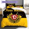 Custom Name Dresden Crest Bedding,Quilt Set Quilt Cover Pillowcase Home Birthday Gift (1 * Duvet Cover + 2 * Pillowcase, Without Core)