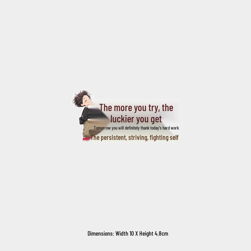 

Lucky Hard Work Quote Car Sticker - Tomorrow s Gratitude