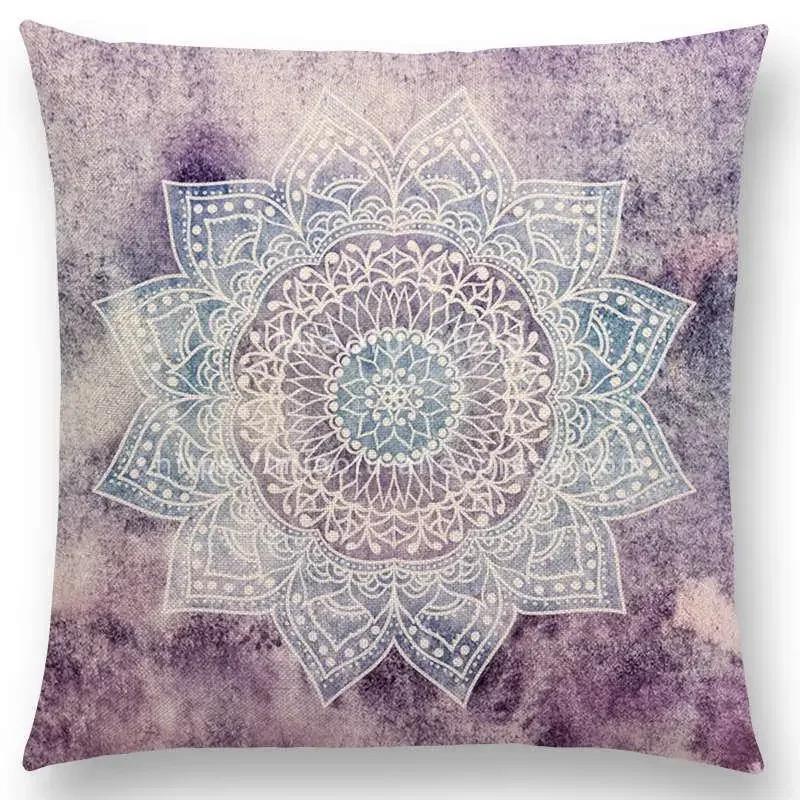 Neuer verträumter Regenbogen Boho Wunderschöne Mandalas Freier Geist Savanne Drucke Goldene Nächte Seelen Kissenbezug Sofa Überwurf Kissenhülle