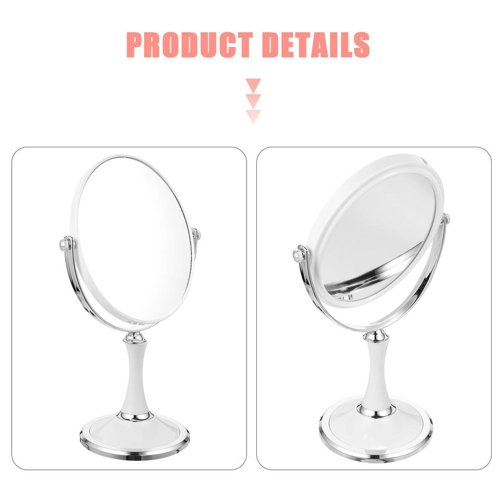 LALAFINA Tabletop Stand Actress 1x 2x Magnifying Makeup Desk Tabletop Vanity 2x Magnifying for Makeup Tools and Makeup Mirror, Double-Sided Mirror,