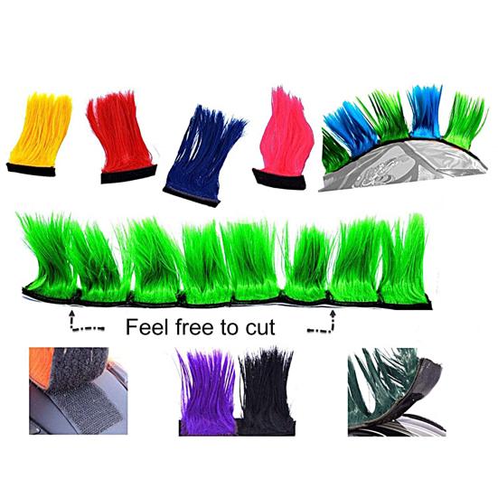 Perucă Cască Decupabilă Detașabilă Mătase de Înaltă Temperatură Culoare Strălucitoare Mohawk Cască Accesorii Cască