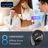 AI Language Translation Earbuds 138 Languages Bluetooth-Compatible 5.3 Translator Earbuds Open Air Traductor for Business Travel